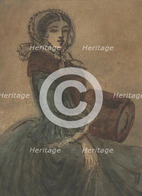 Woman with a Muff, c. 1860–1864 (?). Creator: Constantin Guys.
