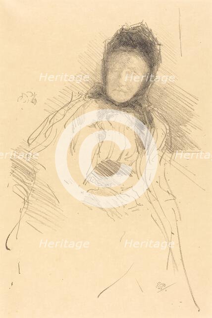 Unfinished Sketch of Lady Haden, 1895. Creator: James Abbott McNeill Whistler.