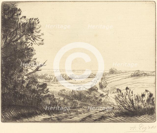 Landscape: Road to Horville (Paysage: Chemin d'Horville). Creator: Alphonse Legros.