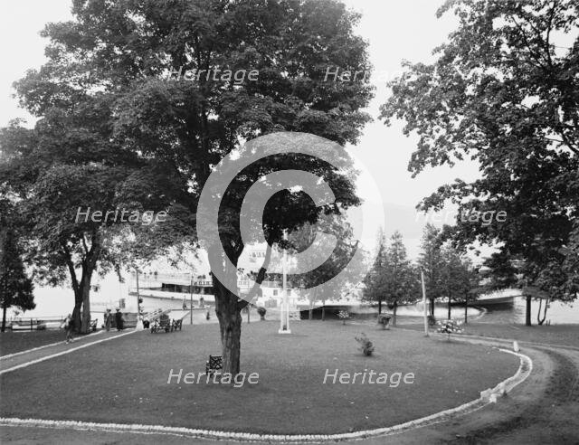 The Boat landing, Hotel Marion on Lake George, between 1900 and 1920. Creator: Unknown.