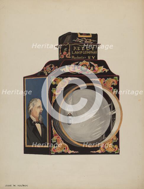 Locomotive Headlight, 1935/1942. Creator: Jessie M Youngs.