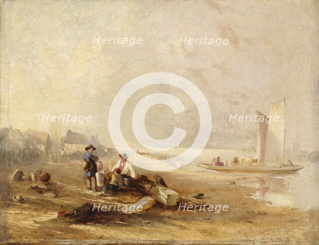 A river shore, mid 19th century. Creator: Clarkson Stanfield.