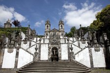 Monumental Baroque stairway, Bom Jesus do Monte Church, Braga, Portugal, 2009.  Artist: Samuel Magal