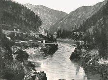 The Rockies: the Frazer Canyon and Cariboo Road Bridge, near Spuzzum, Canada, 1895.  Creator: William Notman & Son.