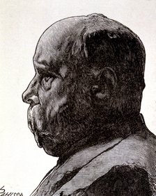 Teodor Llorente y Olivares (1836 - 1911), poet, journalist and  Valencian politician, 1912 engrav…