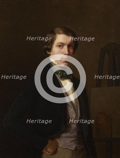 Self-Portrait, 1847. Creator: Leopold Loeffler.