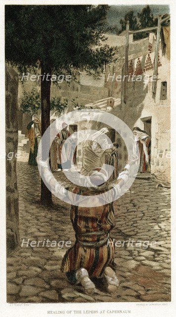 Christ healing the lepers at Capernaum, c1890. Artist: Unknown