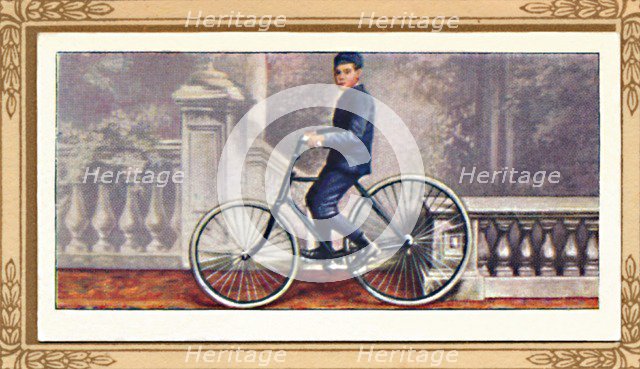 'The First Pneumatic-Tyred Bicycle', 1939. Artist: Unknown.