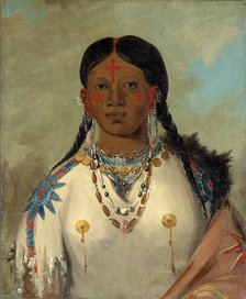 Tís-se-wóo-na-tís, She Who Bathes Her Knees, Wife of the Chief, 1832. Creator: George Catlin.