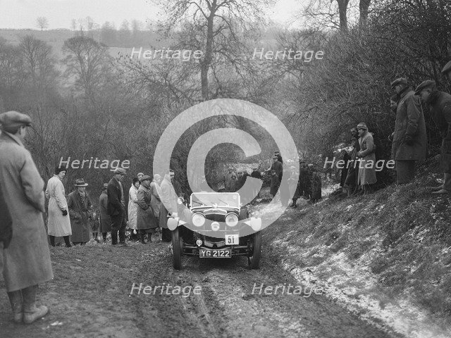 Frazer-Nash of AL Marshall competing in the Sunbac Colmore Trial, Gloucestershire, 1933. Artist: Bill Brunell.