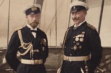 Tsar Nicholas II and Kaiser Wilhelm II in Björkö, 1905. Creator: Anonymous.
