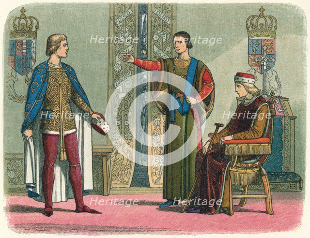 'Henry VI and the Dukes of York and Somerset', 1450 (1864). Artist: James William Edmund Doyle.