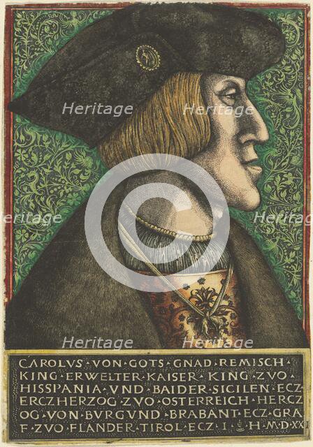 Emperor Charles V, 1520 (1521?). Creator: Daniel Hopfer.