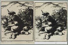 Alpins en ambuscade, 1914. Creator: Auguste Louis Lepère (French, 1849-1918).
