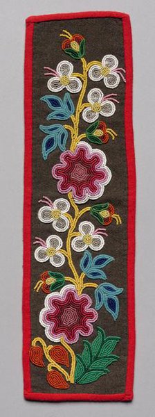 Beaded Panel, late 1800s. Creator: Unknown.