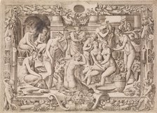 Women Bathing, 1535-55. Creator: Jean Mignon.