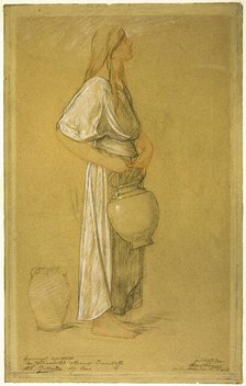 Study: Woman with a Jar, 1887. Creator: Pierre Victor Galland.