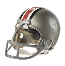 Ohio State Buckeyes football helmet worn by Archie Griffin, 1972-1975. Creator: Riddell.
