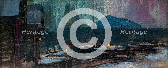 The northern lights in Norway, 1902. Artist: Korovin, Konstantin Alexeyevich (1861-1939)