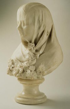 Bust of a Veiled Child, c.1840. Creator: Pietro Marchetti.