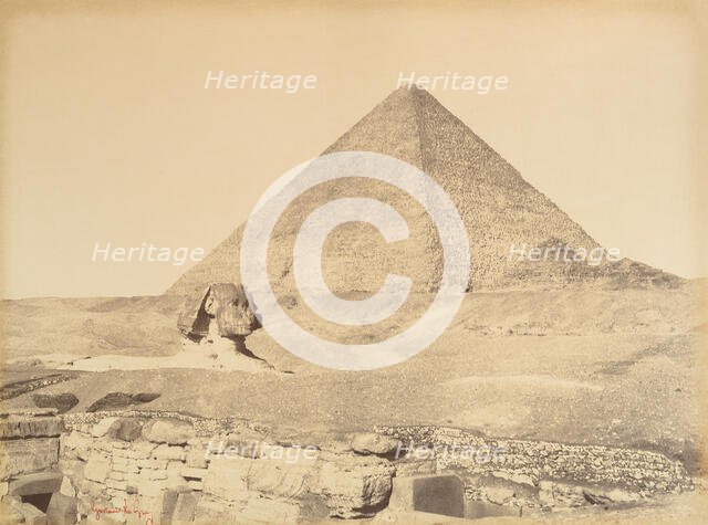 Pyramides de Gizèh, 1865-69. Creator: Gustave Le Gray.