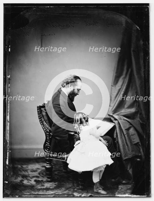 President James A. Garfield & daughter, between 1860 and 1875. Creator: Unknown.