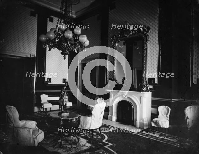 White House interior, Old Green Room (1st interior photo?) President's study, between 1860 and 1880. Creator: Unknown.