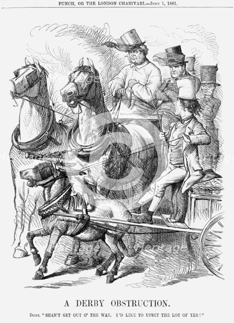 'A Derby Obstruction', 1861. Artist: Unknown