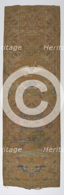 Brocade panel, Qing dynasty, 18th century. Creator: Unknown.