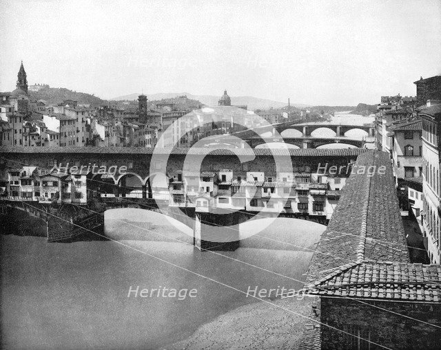The Ponte Vecchio, Florence, Italy, 1893.Artist: John L Stoddard
