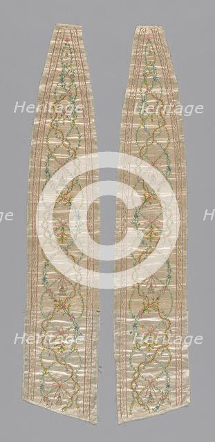 Two Dress Inserts, France, 1780. Creator: Unknown.