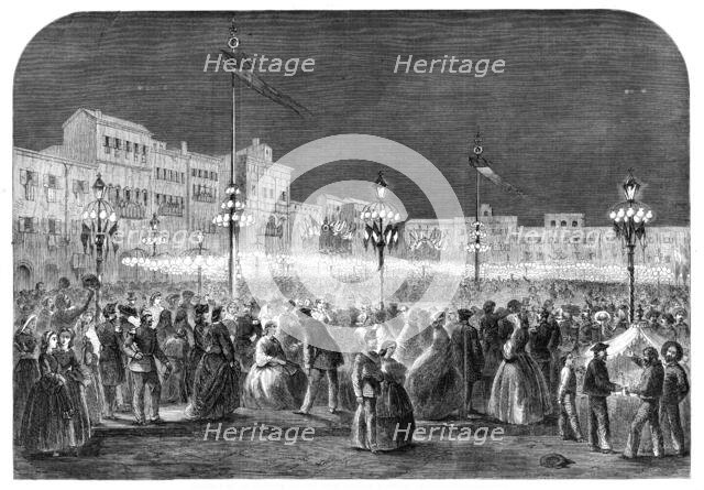 Celebration at Florence of the First Italian National Festival, 1861. Creator: Unknown.