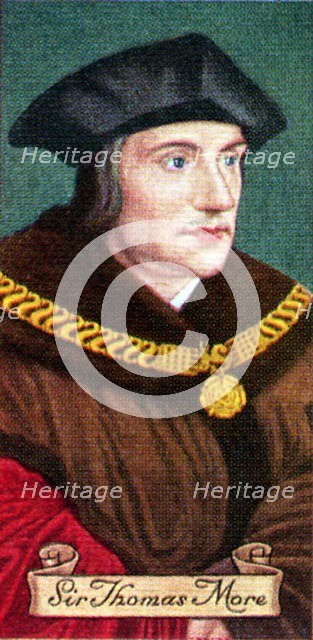 Sir Thomas More, taken from a series of cigarette cards, 1935. Artist: Unknown