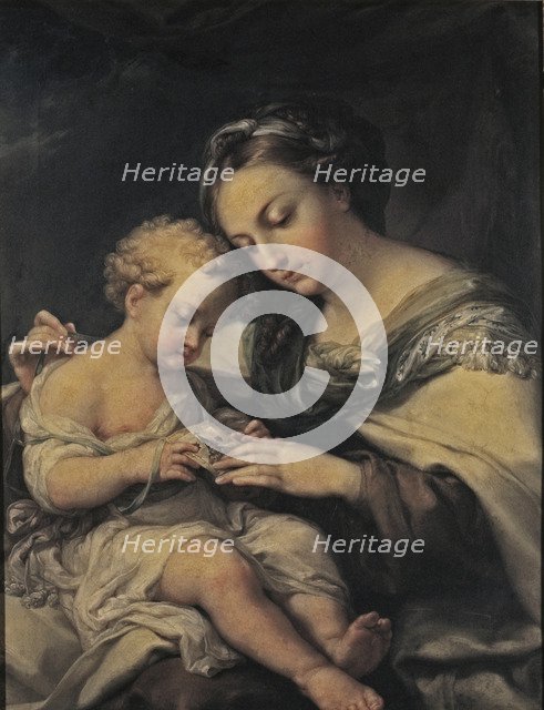  'Virgin of Carmen', oil on canvas, 1827 by Vicente López.