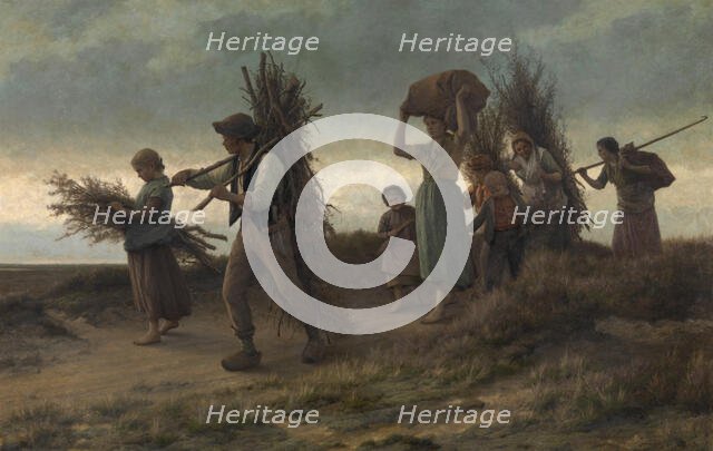 A Kempen Lumberjacks Family, 1888. Creator: Frans Van Kuyck.