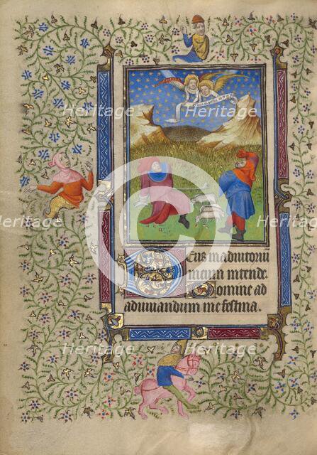 The Annunciation to the Shepherds; Book of Hours, about 1410. Creator: Unknown.