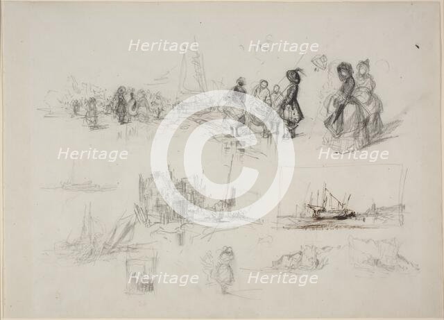 Seaside Studies, 1830s. Creator: Eugene Isabey.