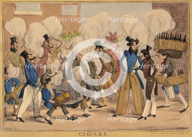 'Cigars', 1827. Artist: Henry Heath