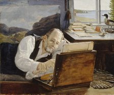 Ferdinand von Wright at Work, 1897. Creator: Arvid Liljelund.