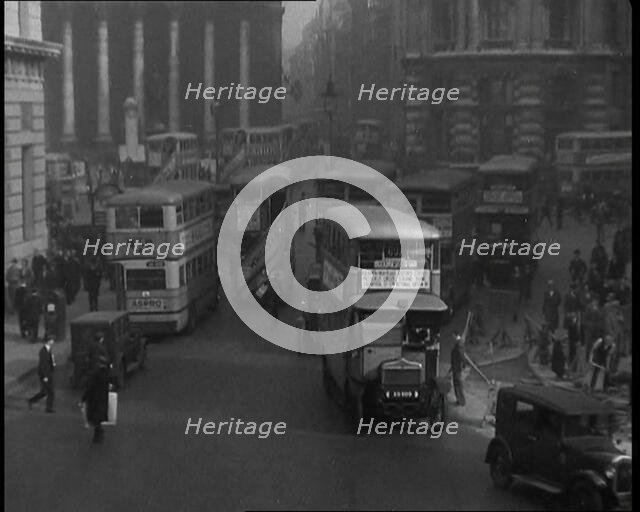 Crowds Walking Around the Streets of London, 1936. Creator: British Pathe Ltd.