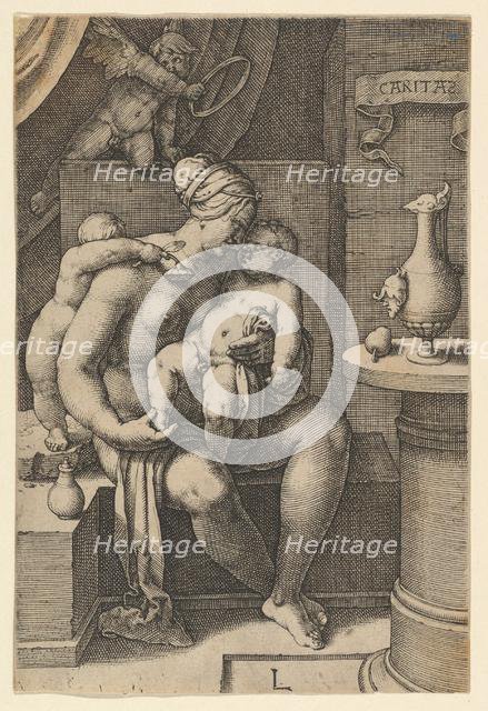 Charity, from the series The Seven Virtues, 1530. Creator: Lucas van Leyden.