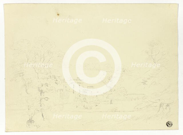 Hampton Court, Herefordshire, c.1820. Creator: Nicholas Pocock.