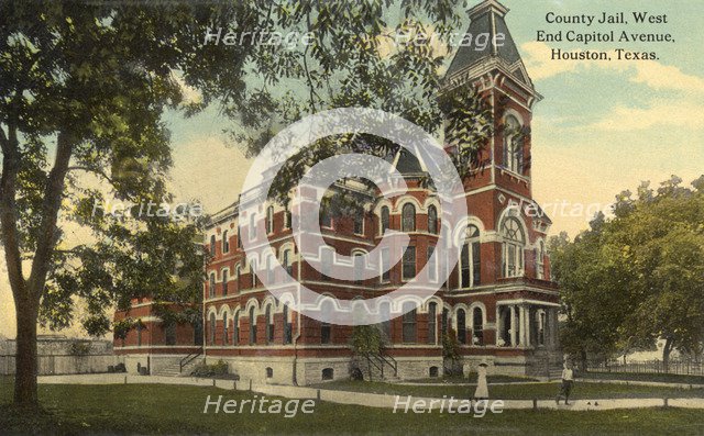 Harris County Jail, Houston, Texas, USA, 1911. Artist: Unknown