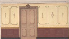 Pompeiian Design for Wall and Doorway, second half 19th century. Creators: Jules-Edmond-Charles Lachaise, Eugène-Pierre Gourdet.