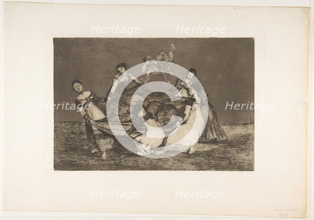 Plate 1 from the 'Disparates': Feminine folly., ca. 1816-23 (published 1864). Creator: Francisco Goya.