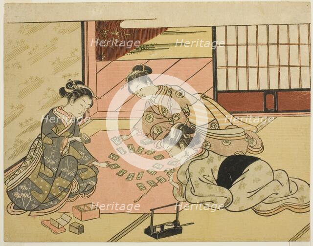Young Women Playing Poem Cards, c. 1766/67. Creator: Suzuki Harunobu.