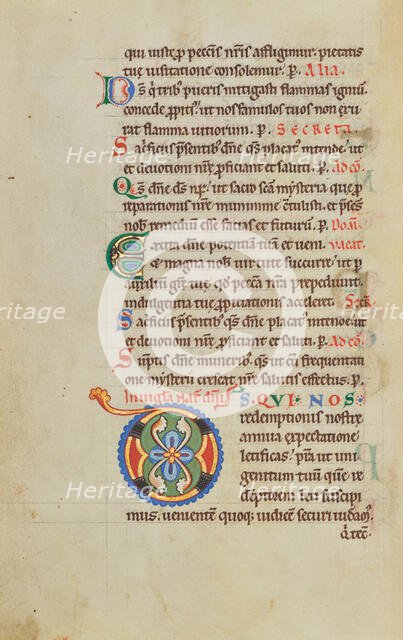 Decorated Initial D; Stammheim Missal, probably 1170s. Creator: Unknown.