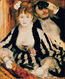  'The Box', 1874, oil painting by Auguste Renoir.