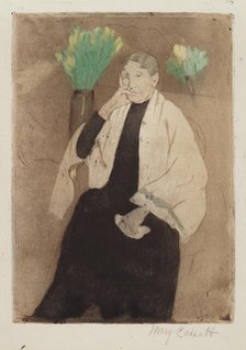 A Portrait of the Artist's Mother, c. 1889-1890. Creator: Mary Cassatt.