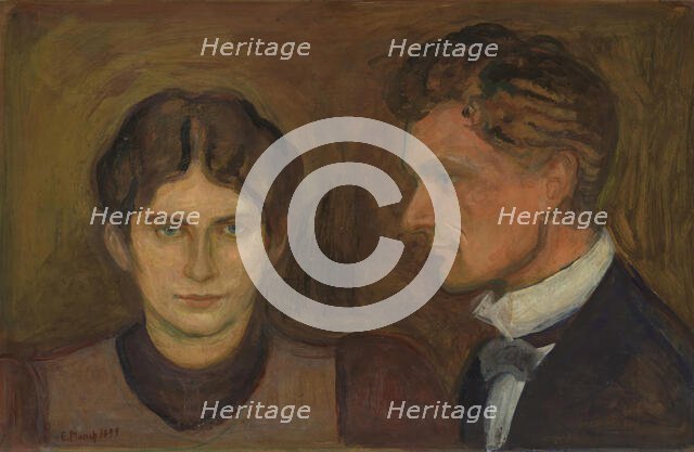 Aase and Harald Norregaard, 1899. Creator: Edvard Munch.